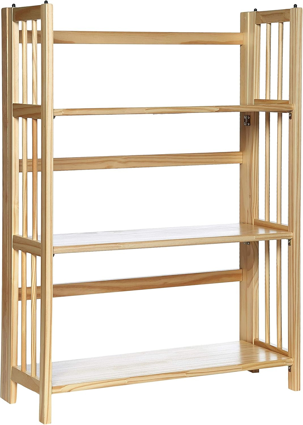 3-Shelf Folding Stackable Bookcase Natural O552499