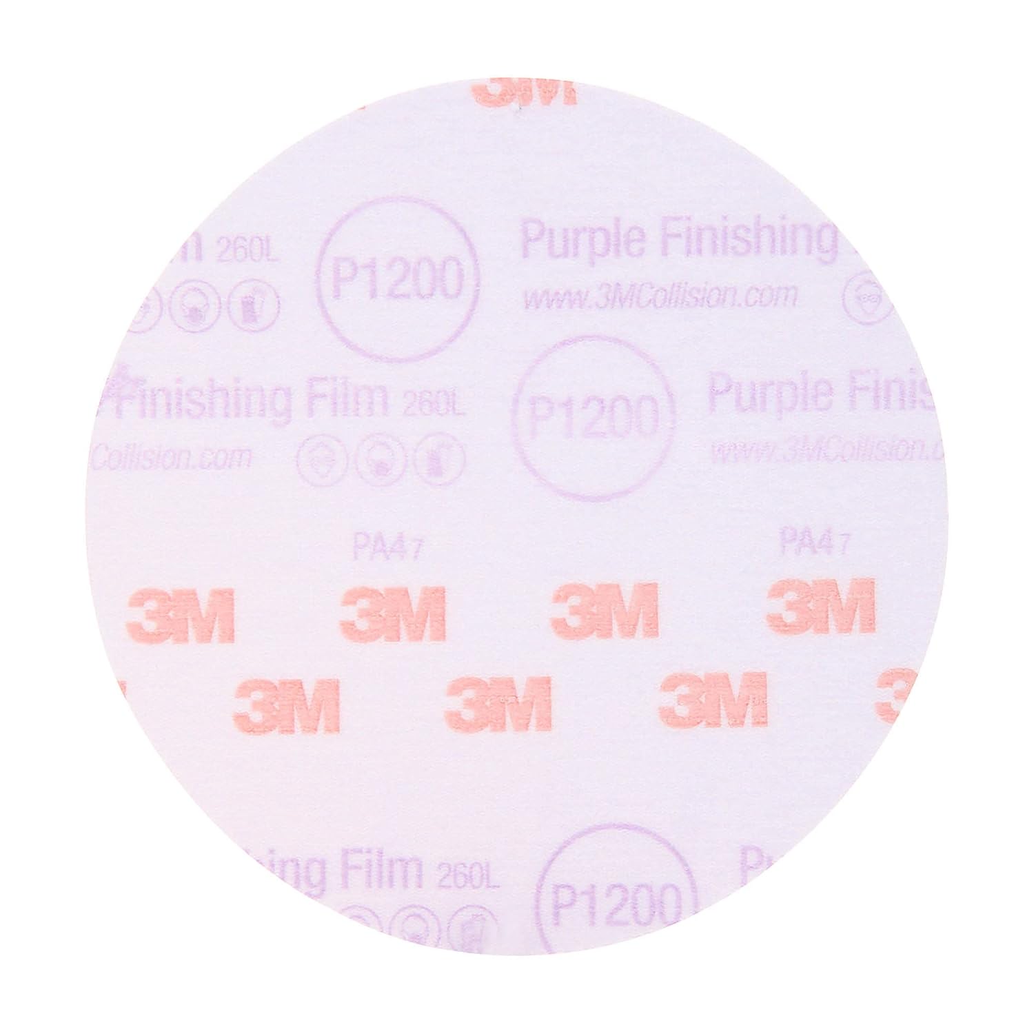 Purple Finishing Film Abrasive Disc, 6 in, P2000, 50 Discs J257