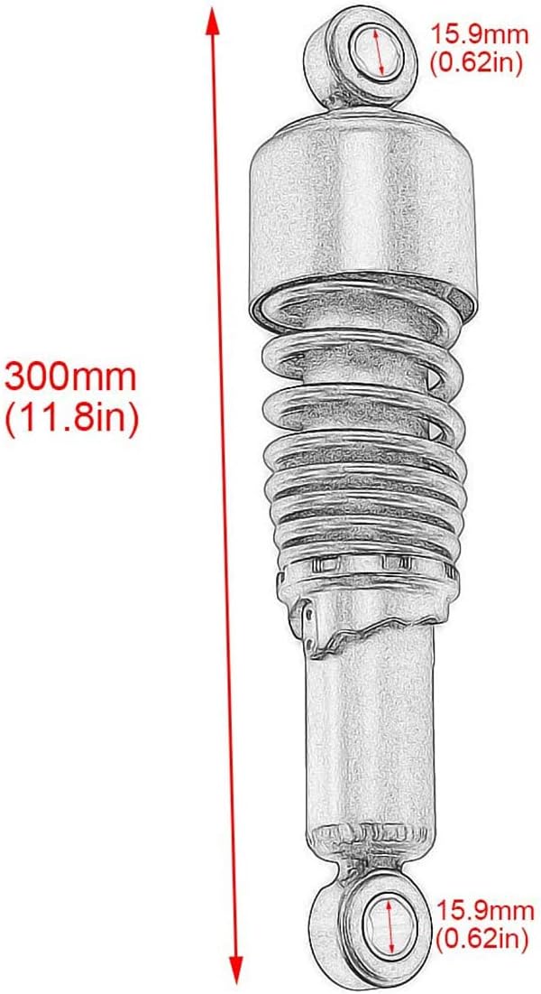 267mm 10.5" Rear Shock Absorber Chrome (A Pair) I47995