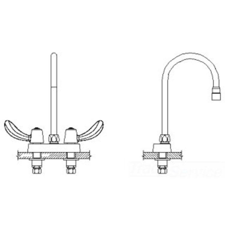 Two Handle Deck-Mount Faucet D33284