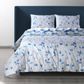 Ocean Blue Cotton Percale Reversible Duvet Cover Set W597