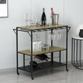 Mobile 3-Tier Storage Bar Cart J72406