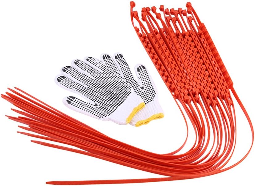 20pcs Nylon Anti-Skid Snow Tire Chains with Gloves M813123