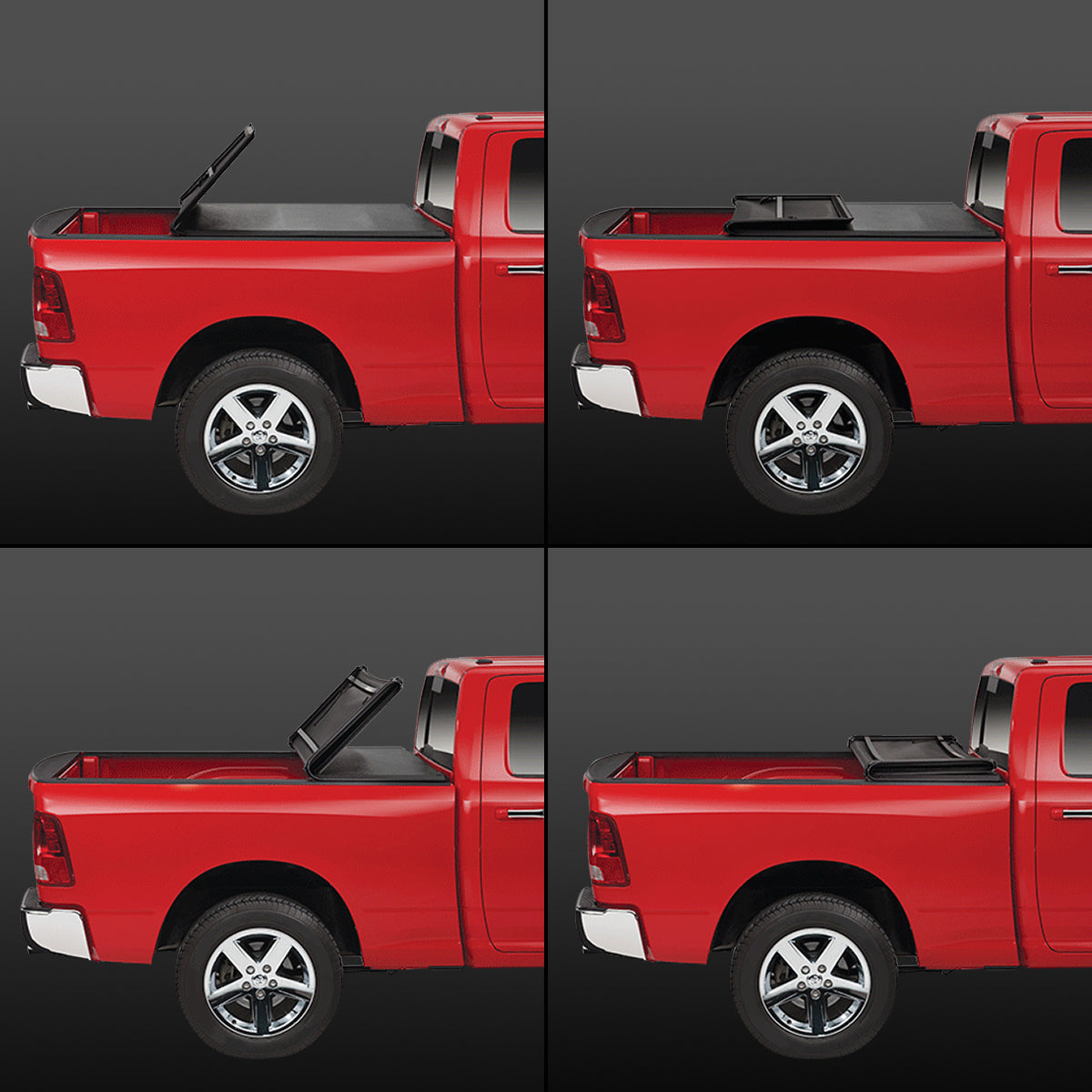 Tri-Fold Soft Top Tonneau Cover for Toyota Pickup Tacoma Z55539
