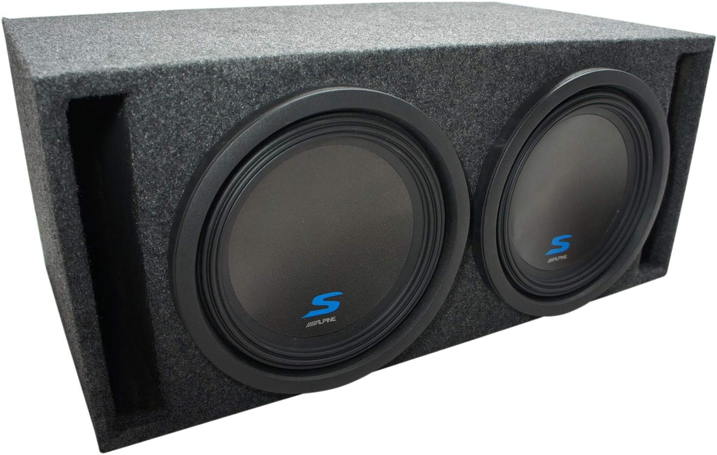 Alpine S-W8D2 Car Audio Subwoofers with Sub Box Enclosure Package G4643