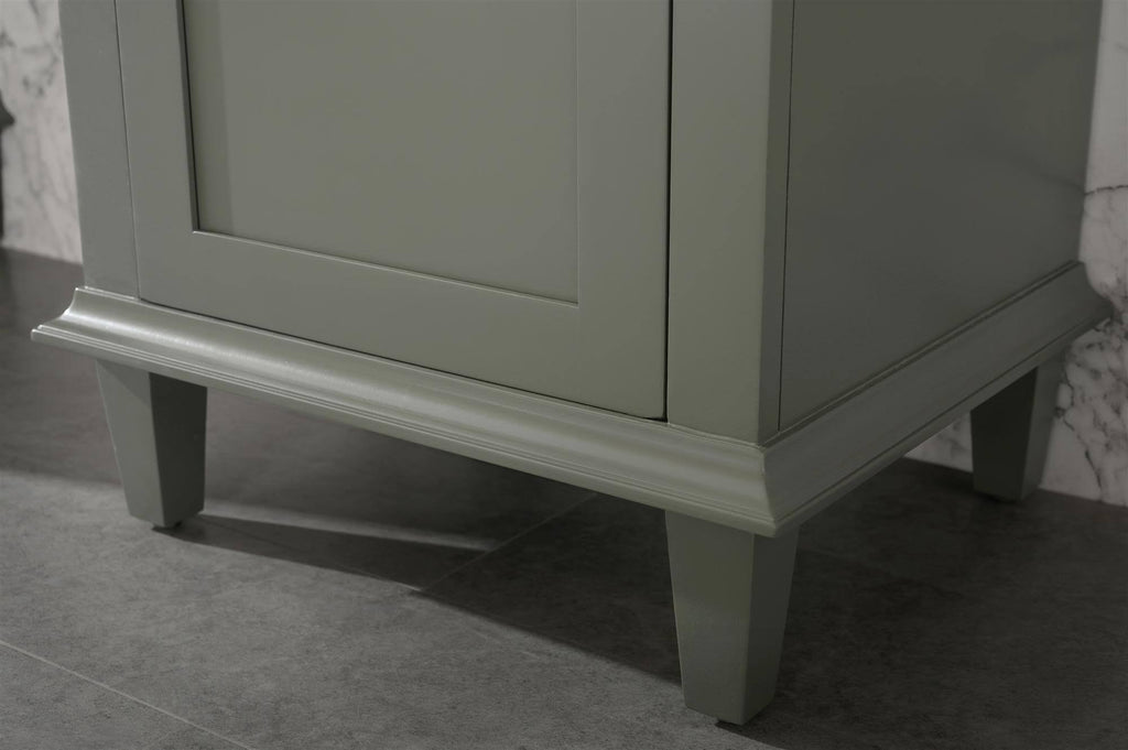 Pewter Green Linen Cabinet U7403