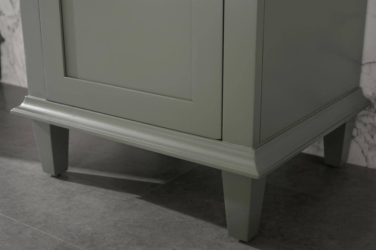 Pewter Green Linen Cabinet U7403