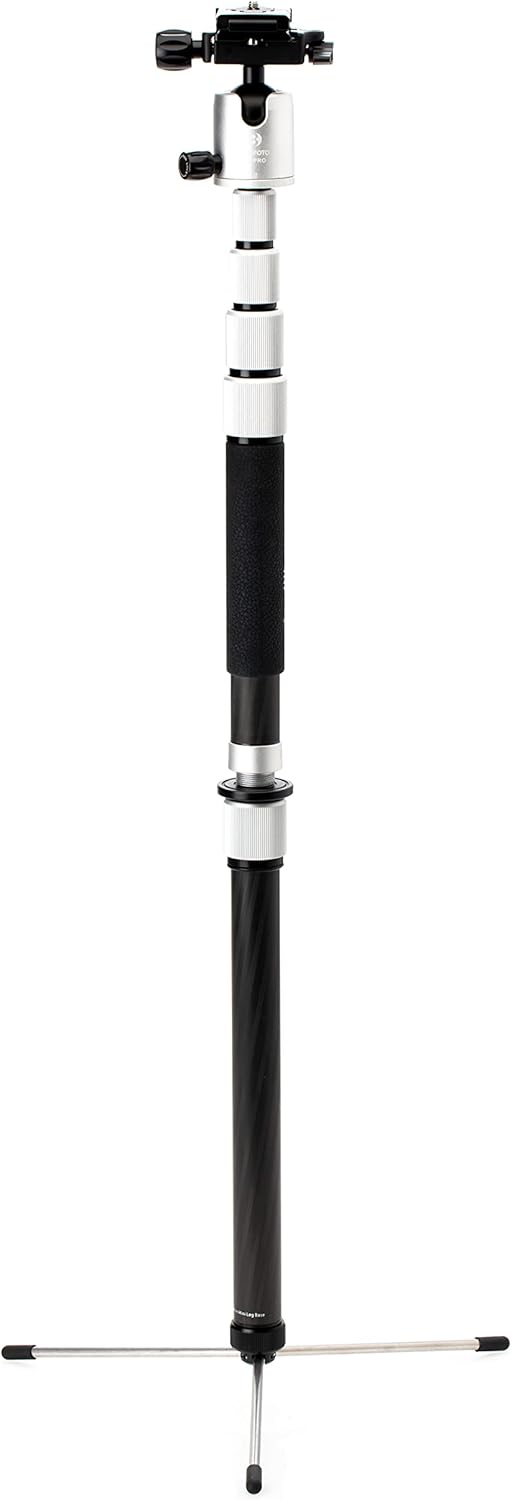 Silver 1 Series Carbon Fiber Travel Tripod with Ballhead and Monopod P787