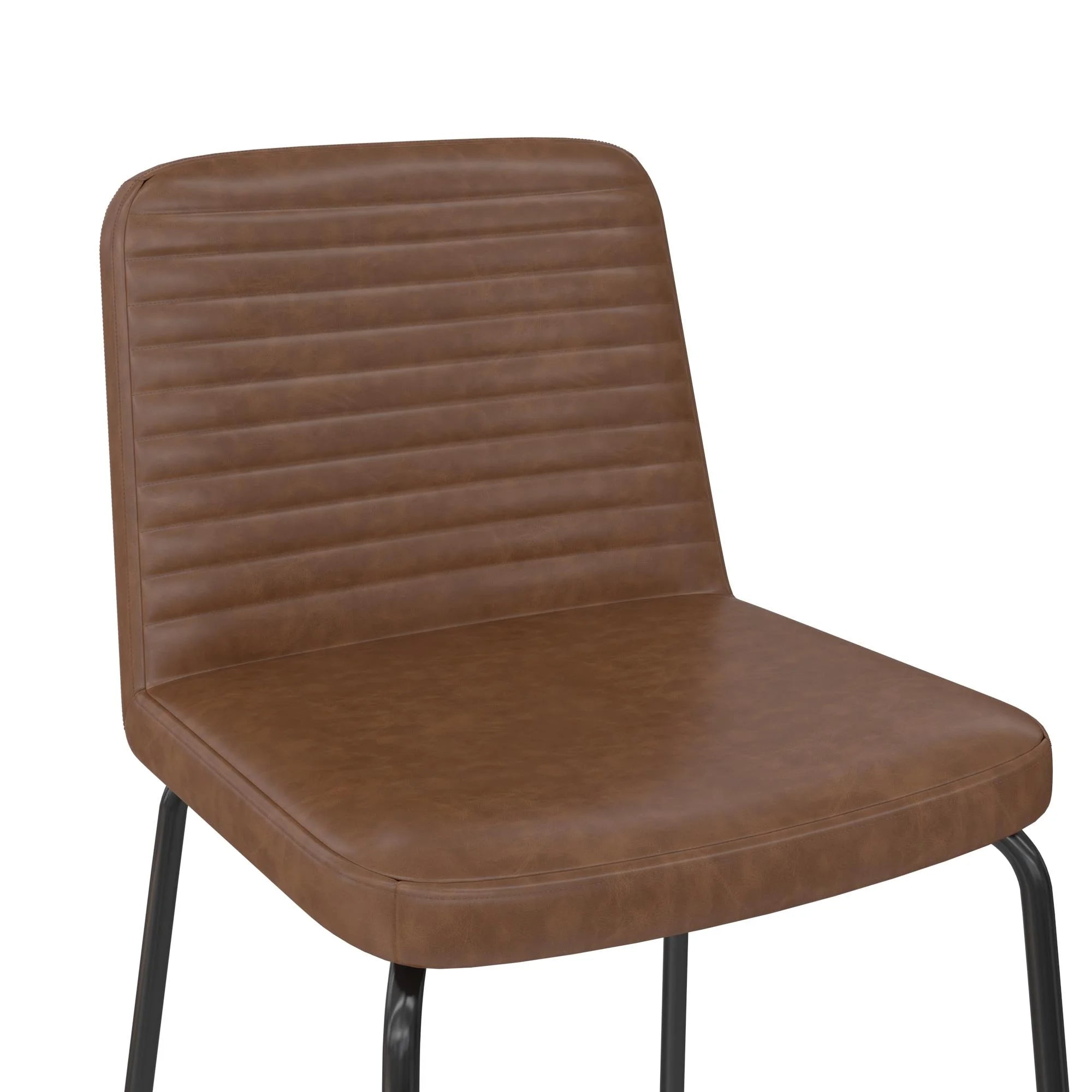 Camel Faux Leather Dining Chair, Set of 2 R82003