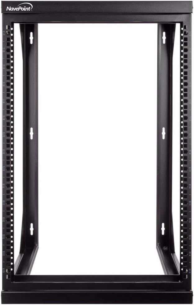 15U Wall Mount Open Frame 19 Inch Rack Black F8050
