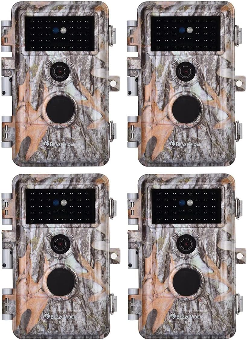 4-Pack 24MP 2304x1296P MP4 Video Trail Cameras J588