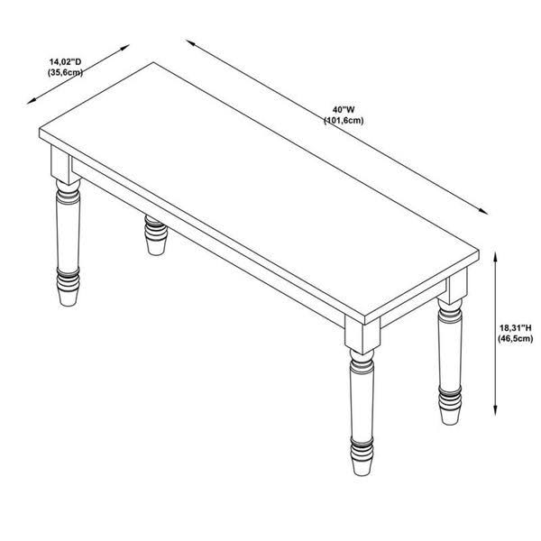 Brown Wood Bench O665