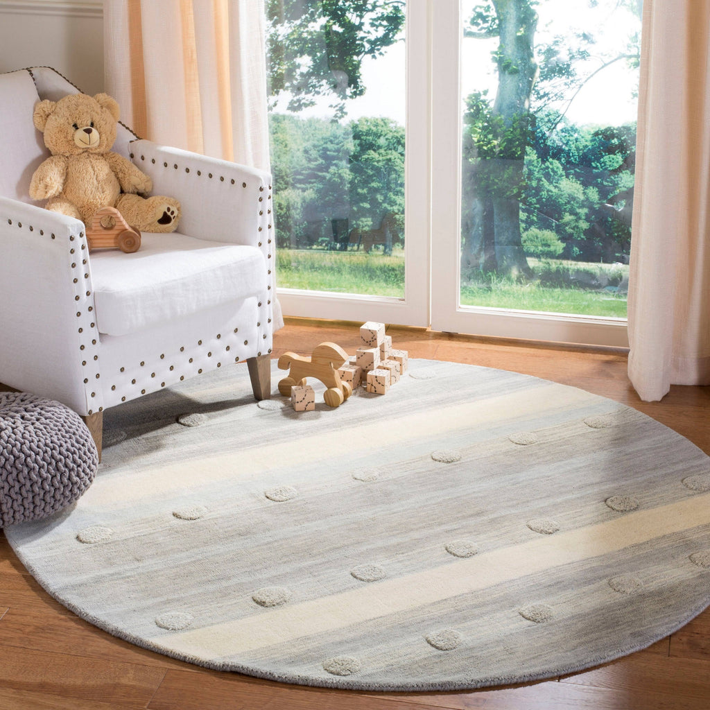 Light Blue / Pink Square Kids Rug T294977
