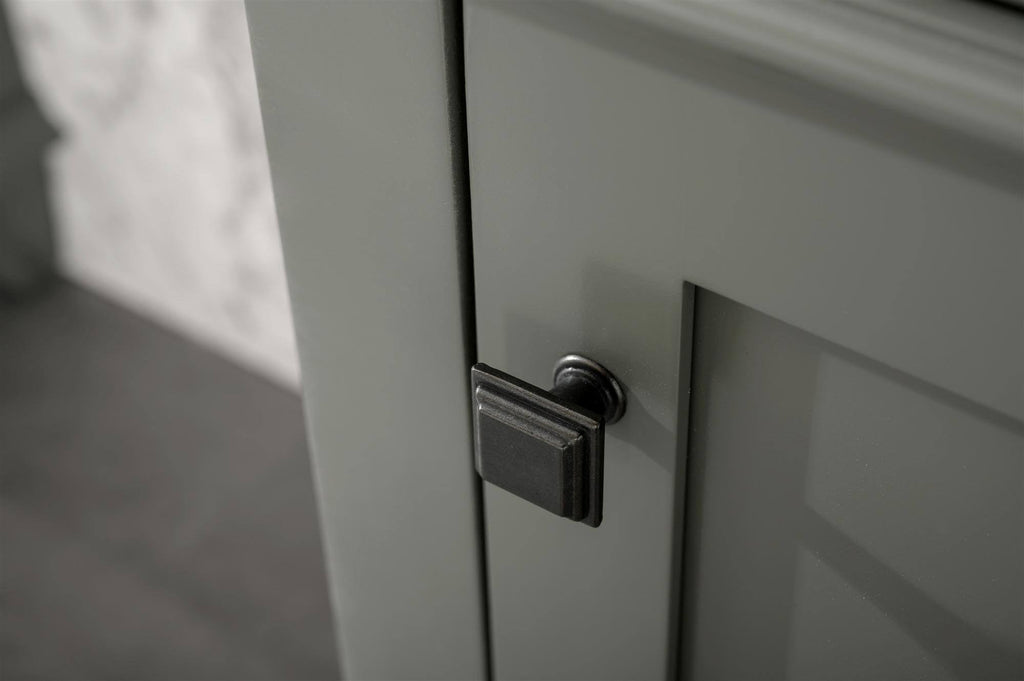 Pewter Green Linen Cabinet U7403
