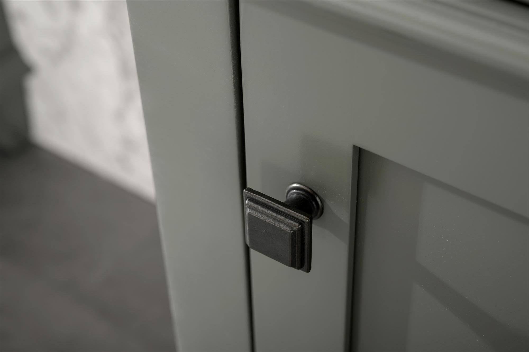 Pewter Green Linen Cabinet U7403
