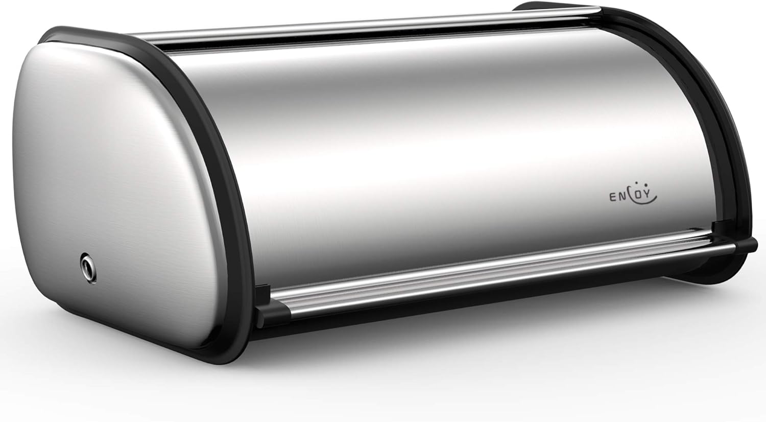 Stainless Steel Roll Top Bread Box with Lid, 17 x 11 x 7 Inches W808371