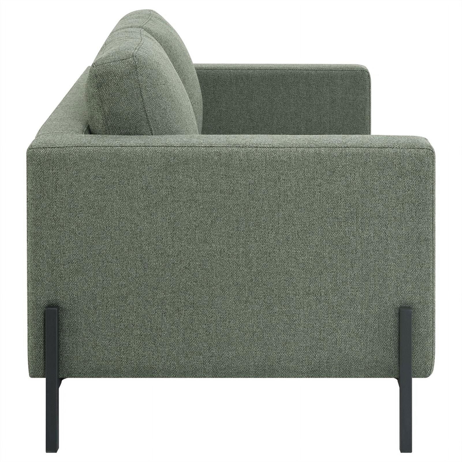 Sage Upholstered Fabric Loveseat with Track Arms S440