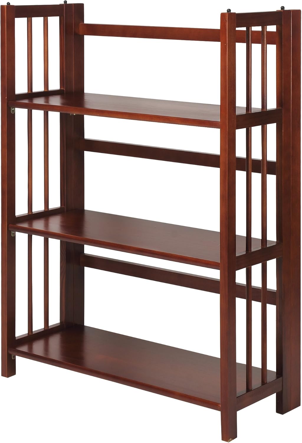3-Shelf Folding Stackable Bookcase Natural O552499
