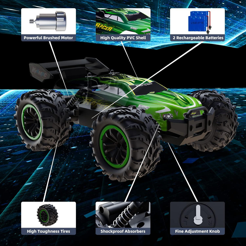 1:18 Scale 2WD RC Monster Truck with 2 Rechargeable Batteries B458