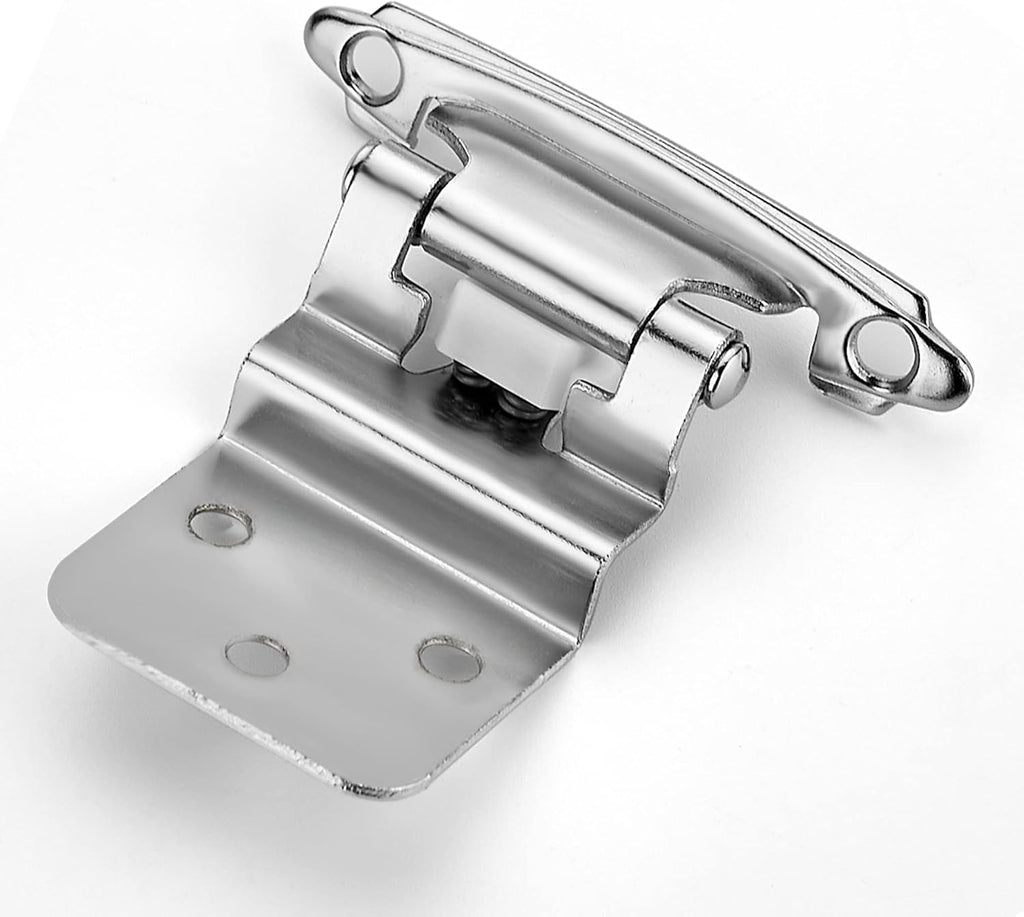 60 Packs Matte Black Self Closing Cabinet Hinges with Door Bumper K156