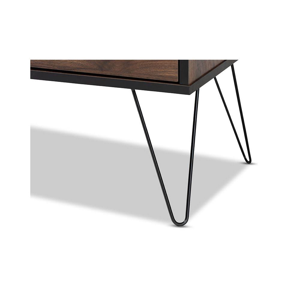 Walnut Brown 1-Drawer Wood Bookcase U206